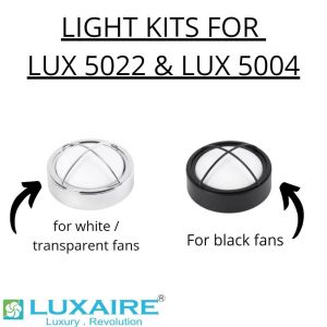 LUX 5004 BLDC Luxaire Luxury Fan FBT Light kits