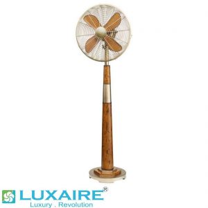 1. LUX 4005 Wooden Pedestal Fan
