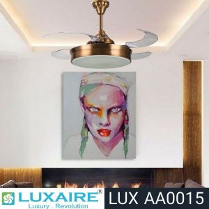 3. LUX AA0015 AB Retractable Blade Luxaire Decorative Fan