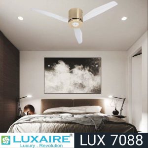 5. LUX 7088 Gold Transparent Fan LED room