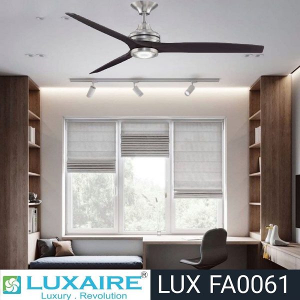 5. LUX FA0061 BN Dark walnut Fan Light in Room 60