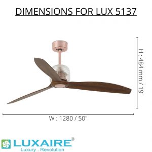 6. LUX 5137 copper Dimensions