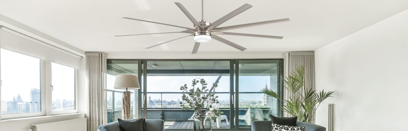 BLDC and Superkingsized Ceiling Fans for large Living room and double height villas
