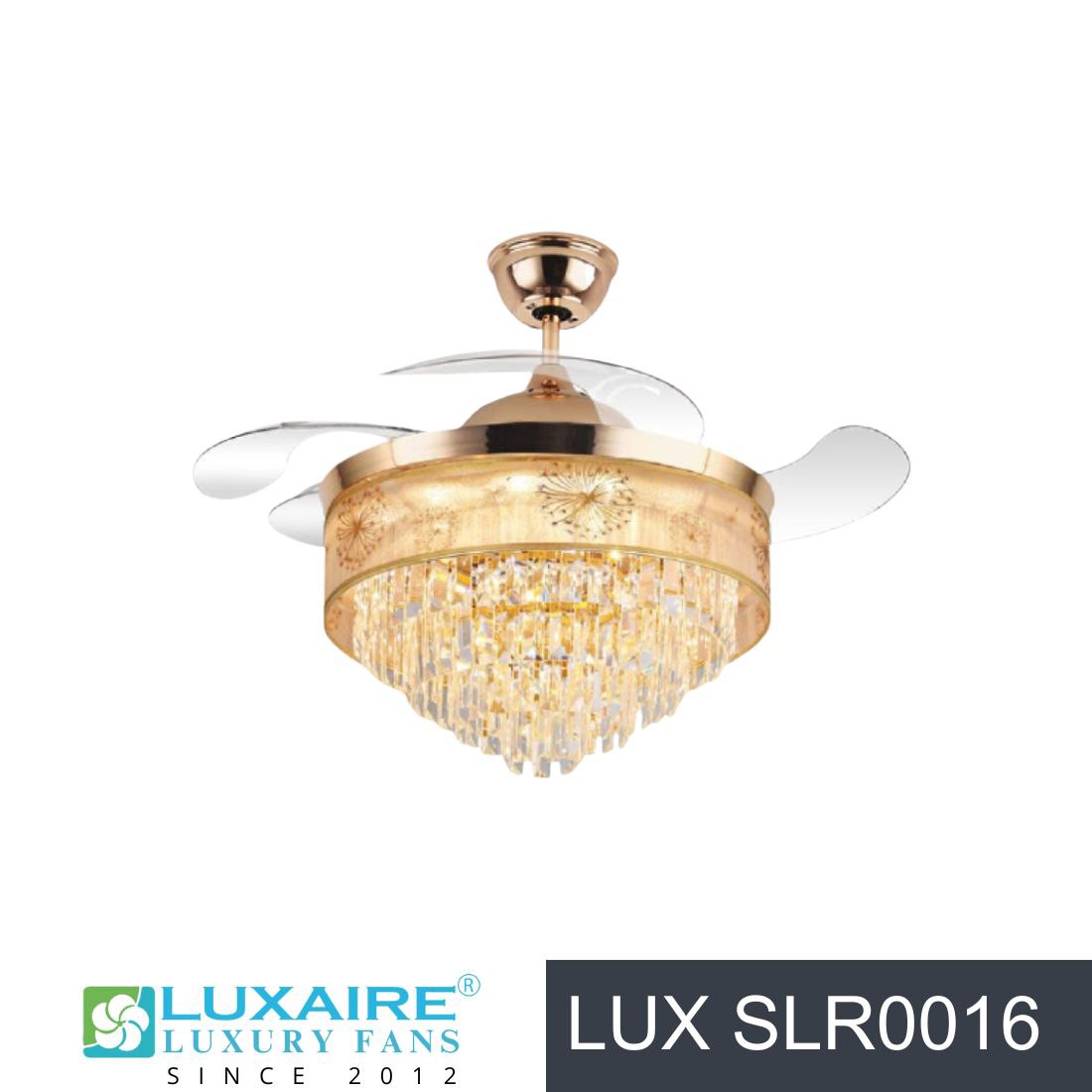 Budino LUX SLR0016 BLDC Retractable Blade Luxaire Chandelier Fan